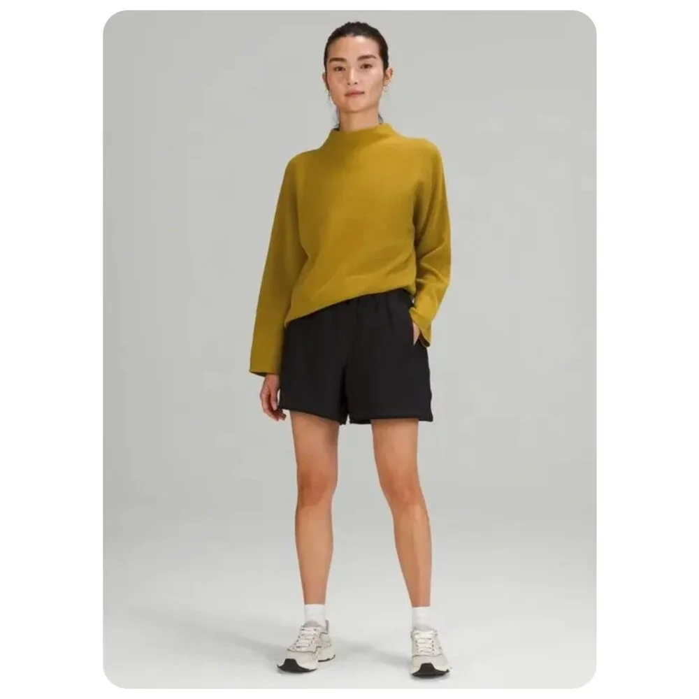 Lululemon Boxy Cotton-Blend Sweater in Auric Gold sz XL/XXL - Picture 4 of 9